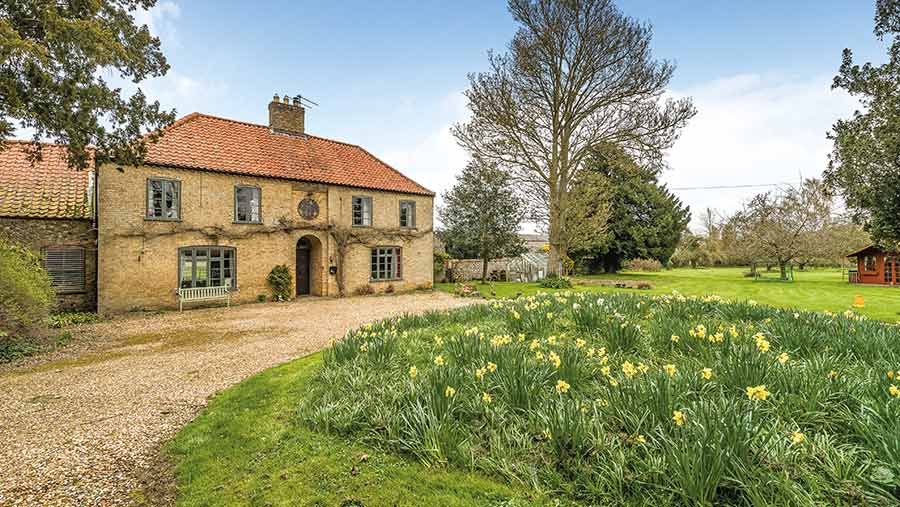 farmhouse and garden