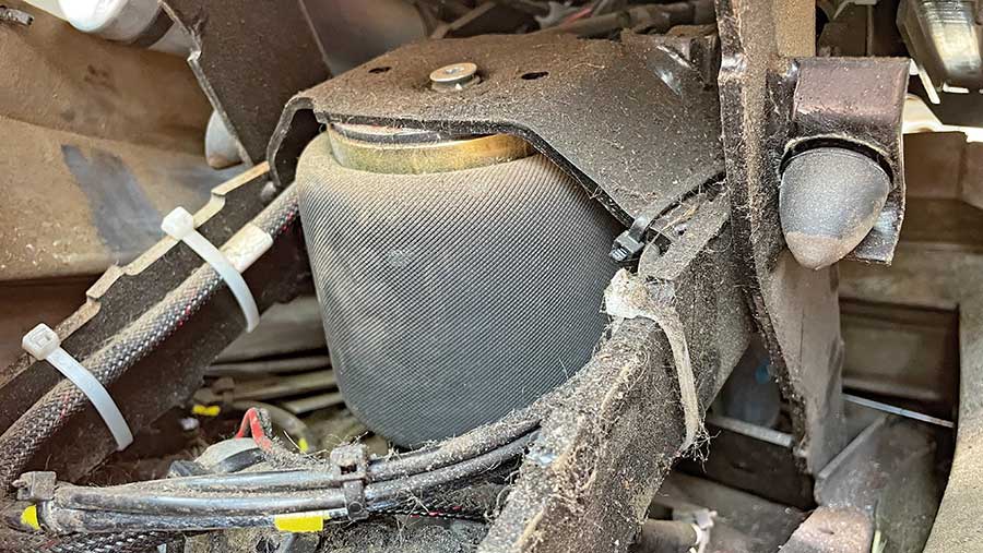 Tractor seat air bag