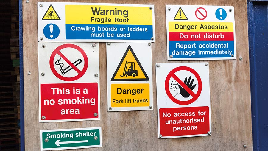 Farm safety signs