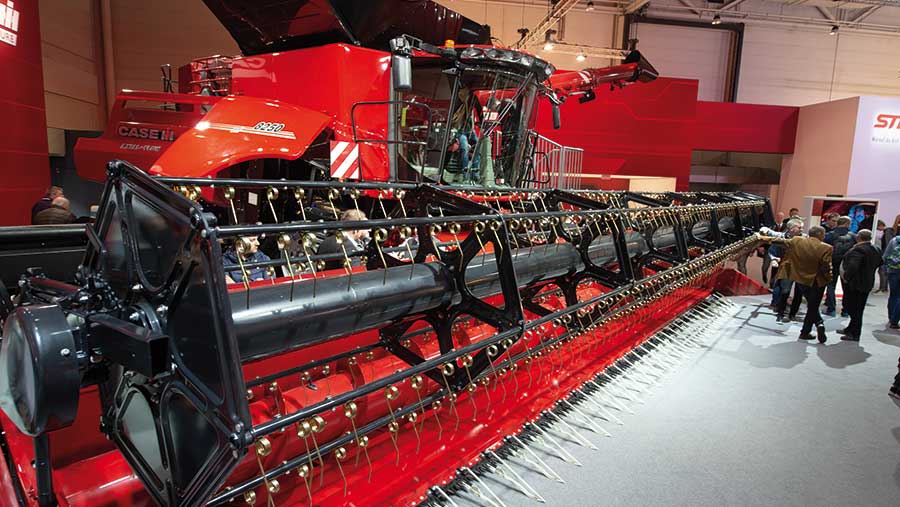 Agricultural machinery on display at the Agritechnica show