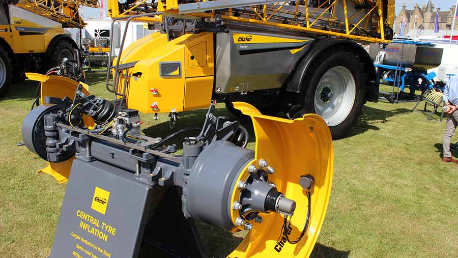 Central tyre inflation system for Sentry sprayers