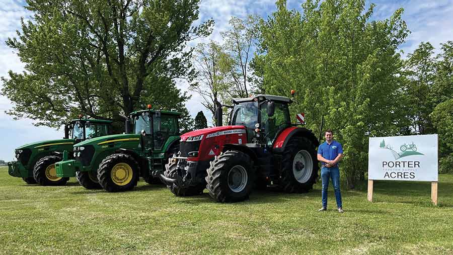 Crawford Porter with tractors