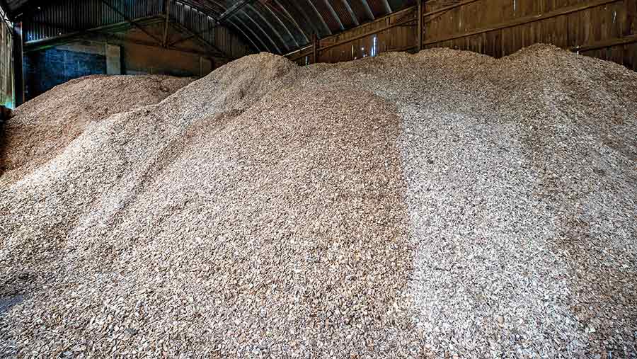 Woodchip store