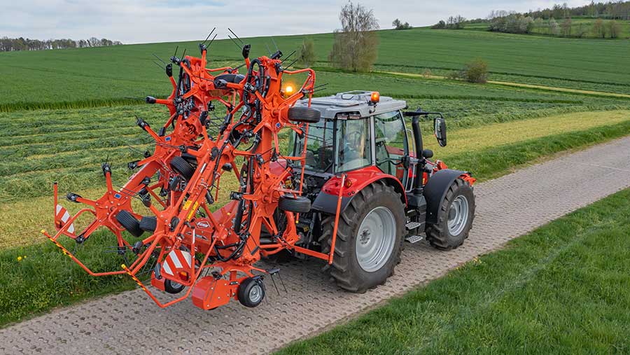 Kuhn mower folded