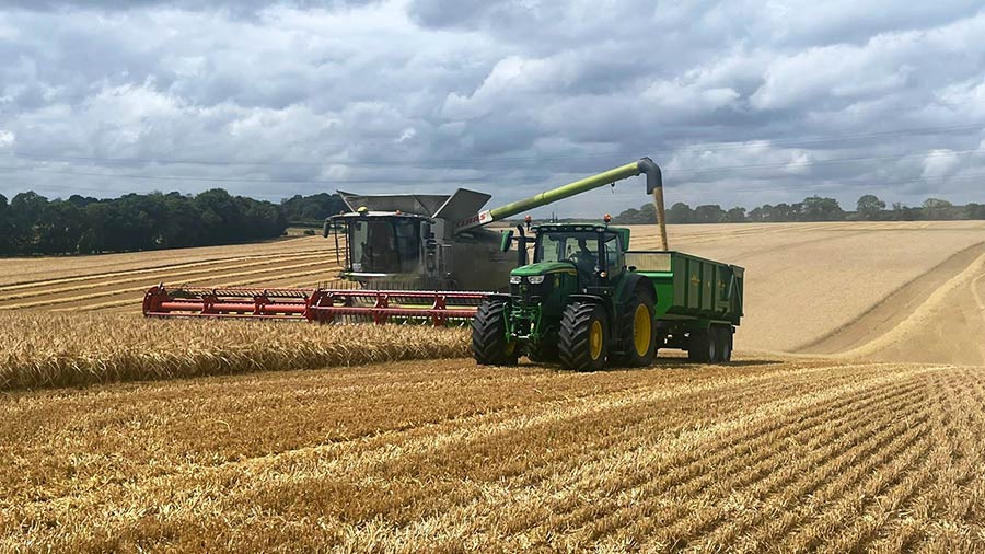 Winter barley harvest 2023 on Trinley Estate © Corey Vasey