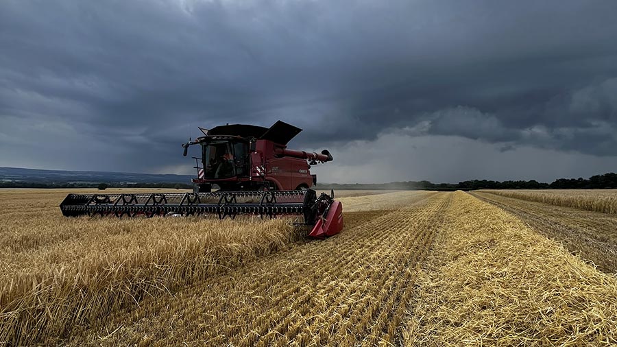 Harvest dodging showers in Scarborough © Chris Baines (Harvest 2023 gallery)