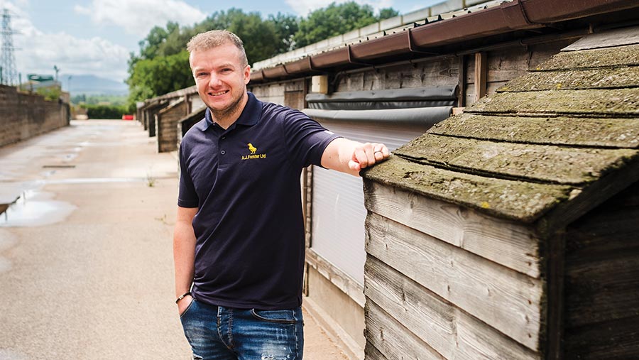 Male farmer on farm