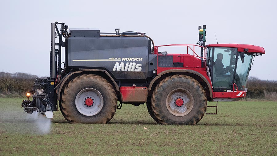 spraying winter cereals