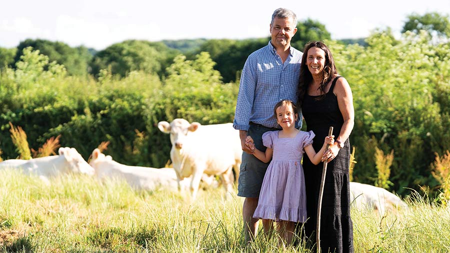 Johnny and Clare Clapp with their daughter, Elsie © Emily Fleur