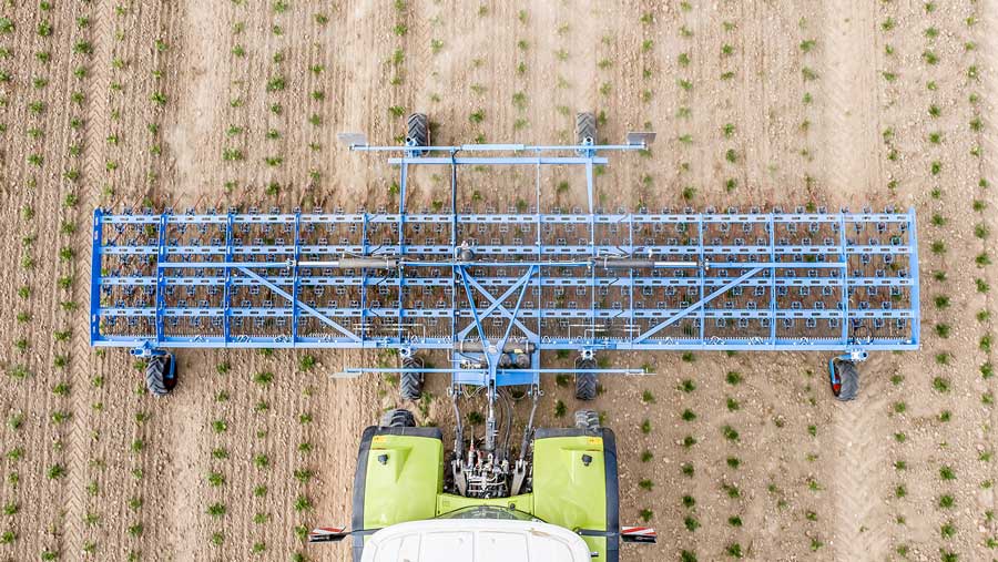 Tractor with Lemken Cultivator