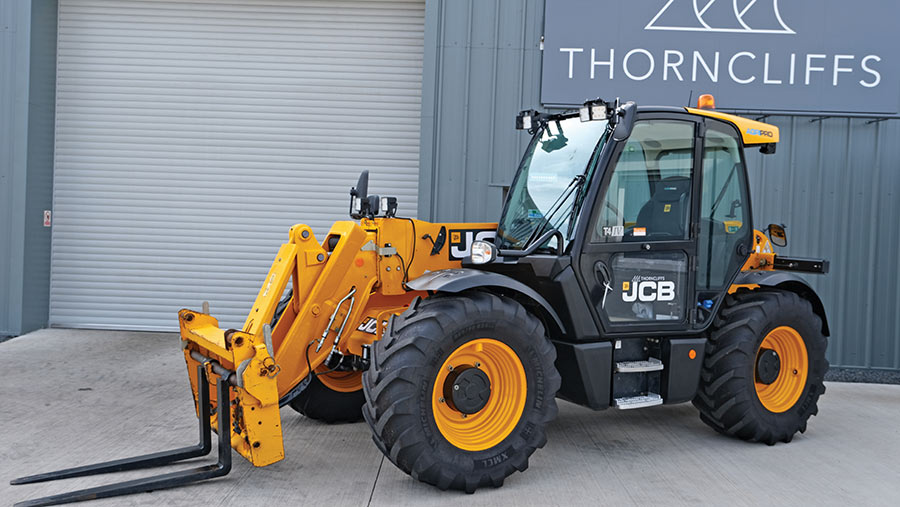 Telehandler in sales yard