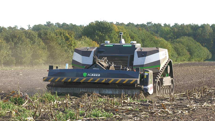 AgBot machine with equipped Müthing mulcher
