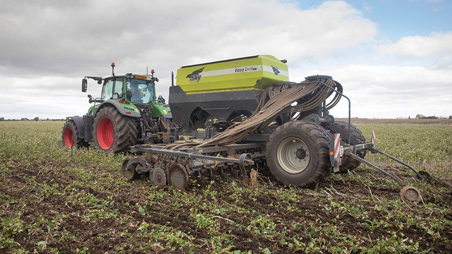 Direct-drilling winter barley into cover crop