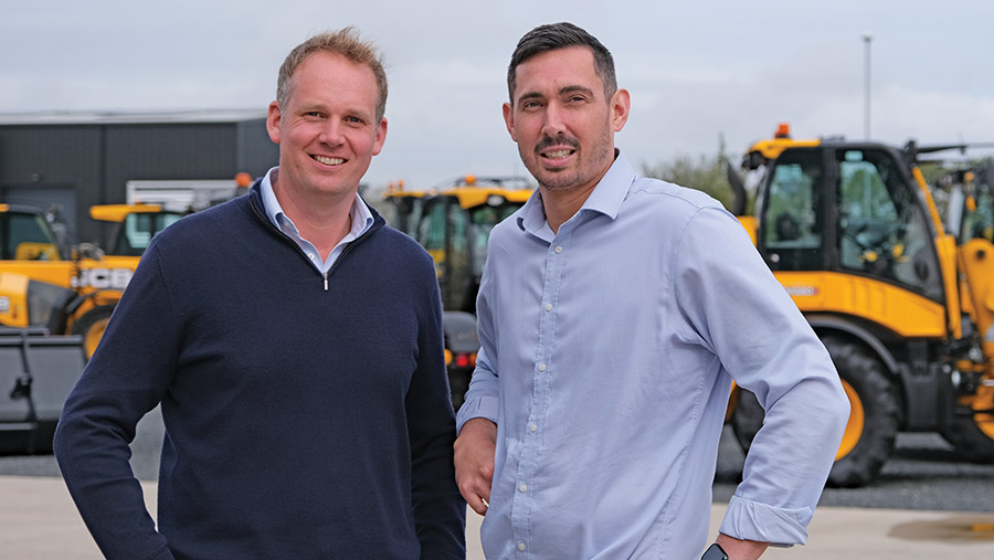 Two men in a sales yard