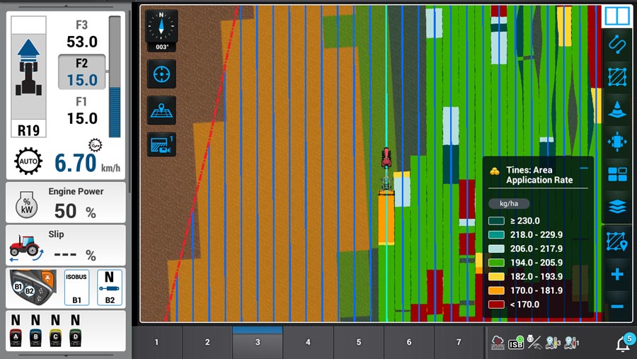 Isobus task control prescription map