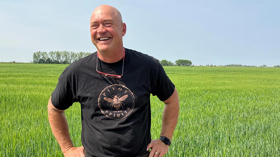 Man in a field of barley