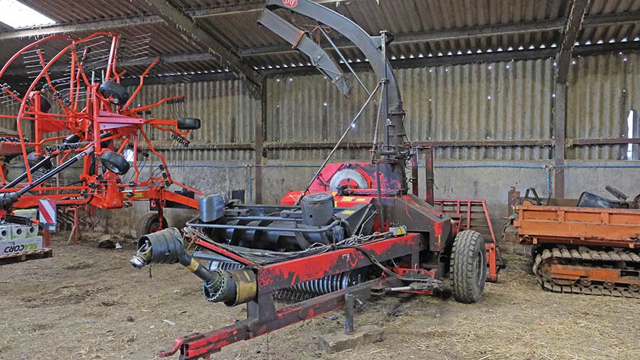 Lely 130 forager in a shed