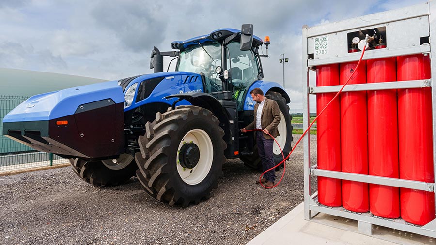 Regassing one of the tractors at Leckford Estate © Mark MacKenzie