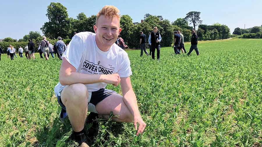 Farmer Ben Adams in field