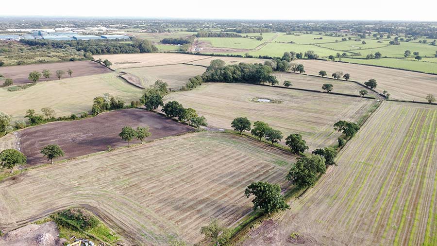 Clays farm from above