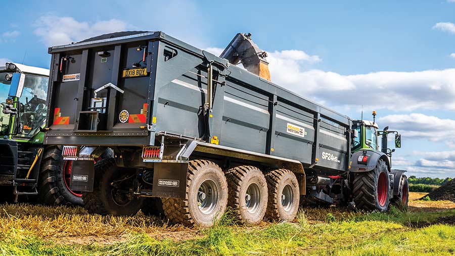 Richard Western’s flagship 24t capacity Suffolk SF24HS Plus tipper