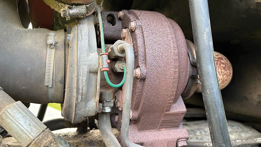 A tractor's variable geometry turbo