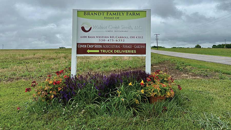 Brandt family farm sign