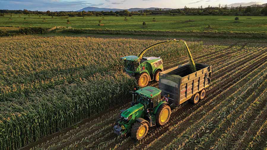 Drew Watson Agri chopping maize