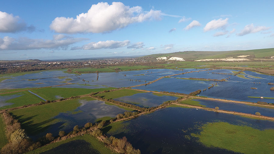 Landscape flooding