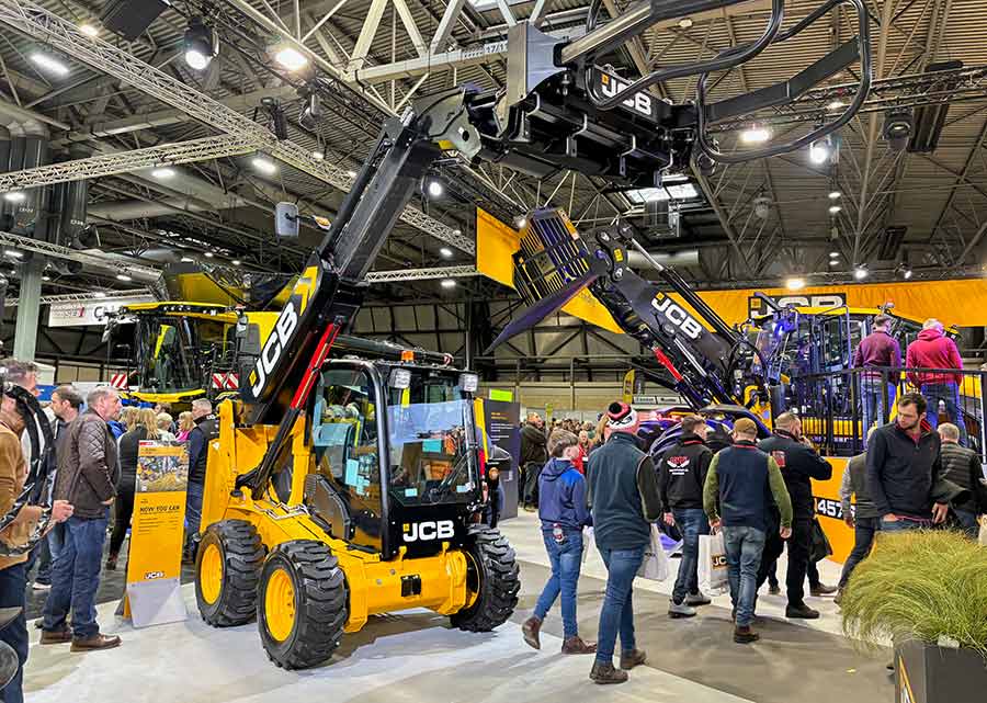 Telehandler on a show stand