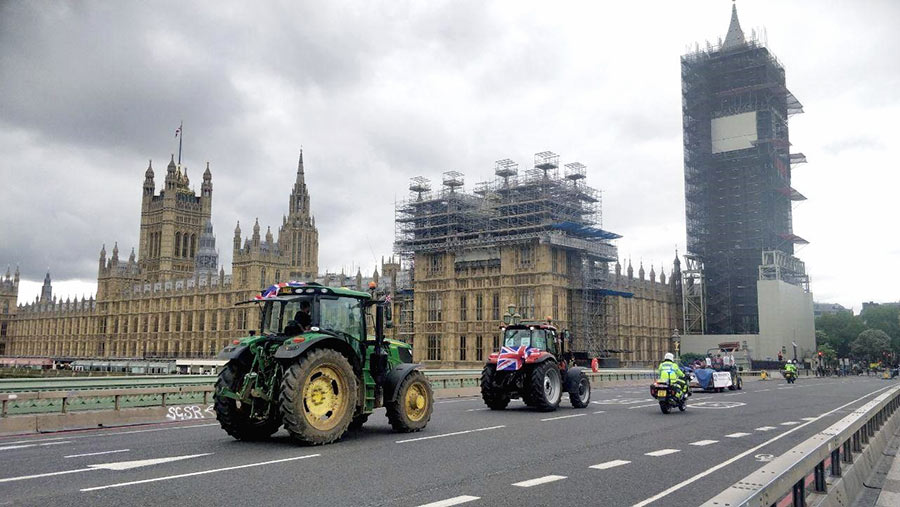 Farmers protest at previous London © Save British Farming