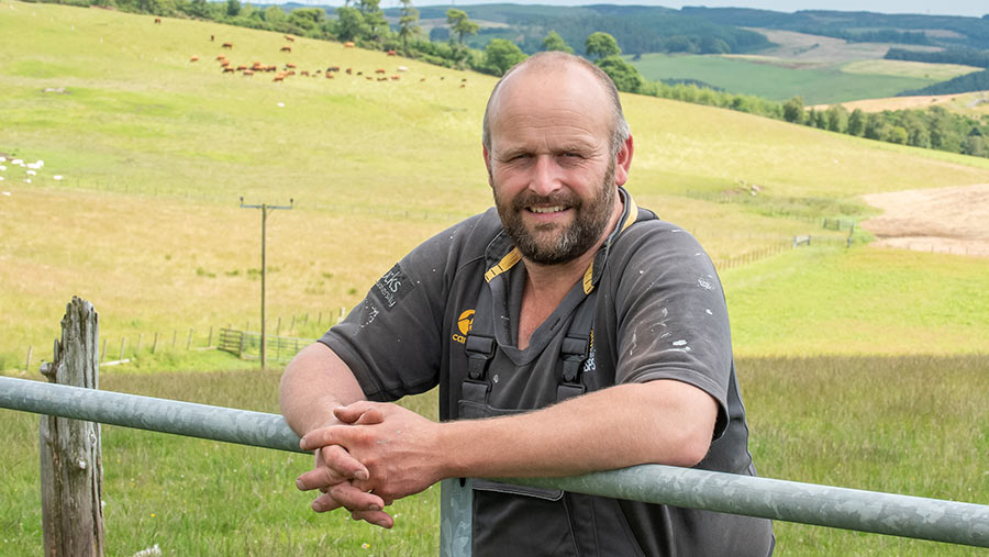 John Ritchie at farm gate