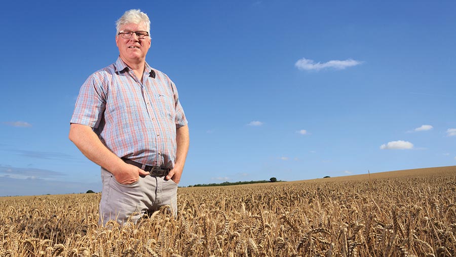 Richard Cross in a field of wheat