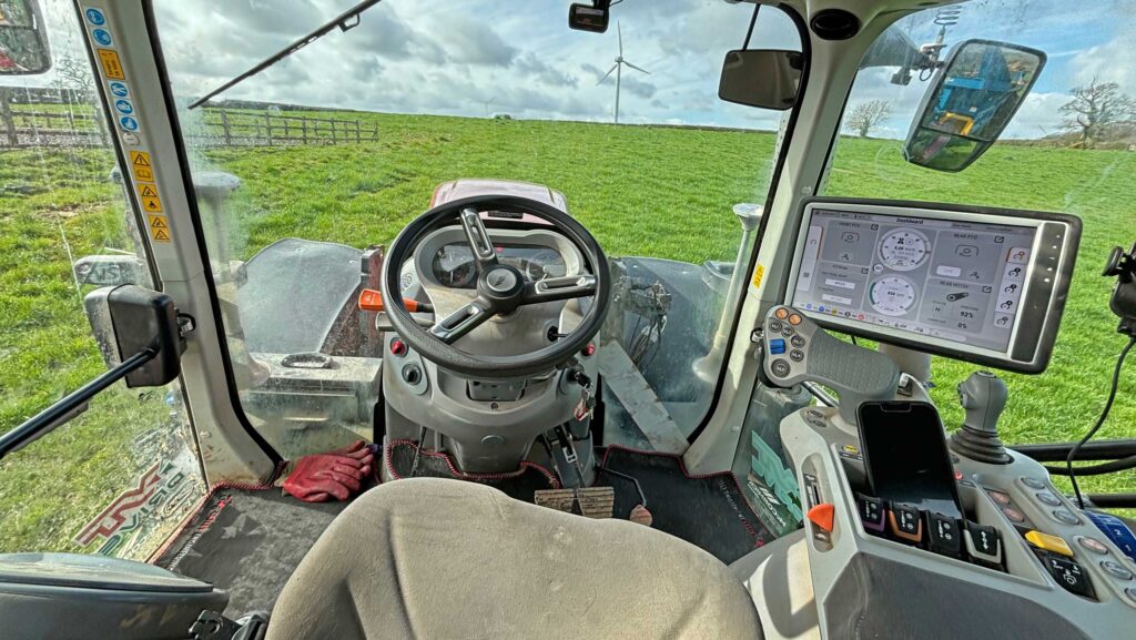 Tractor cab interior