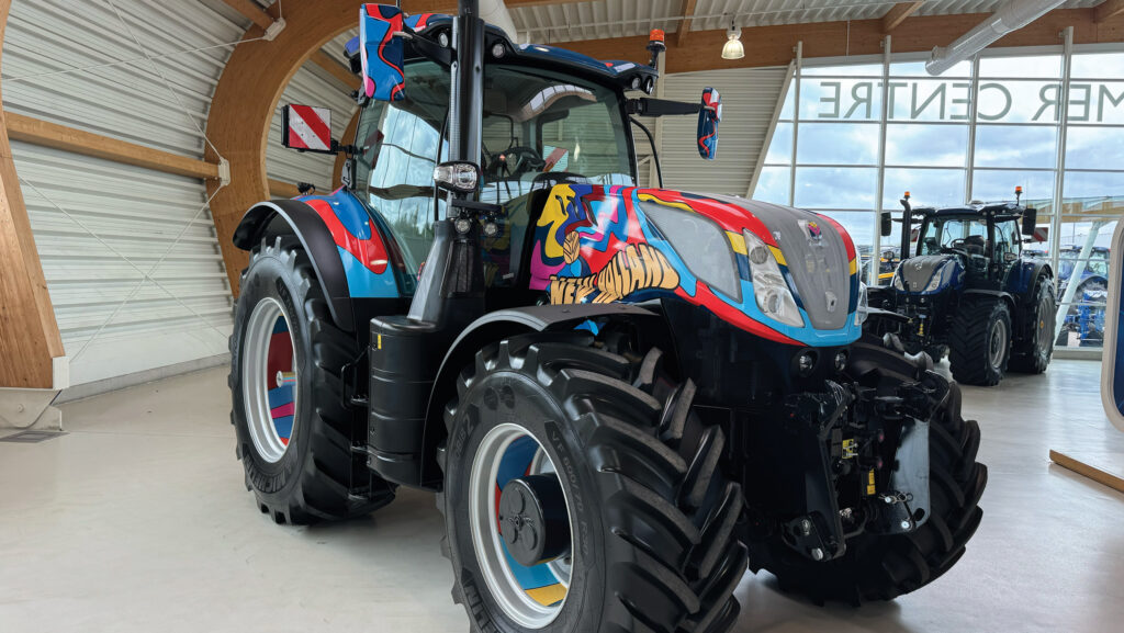 NH tractor with special wrap