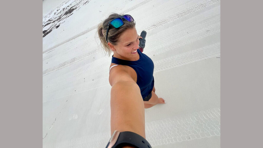 Olivia Hesketh taking a selfie in Australia