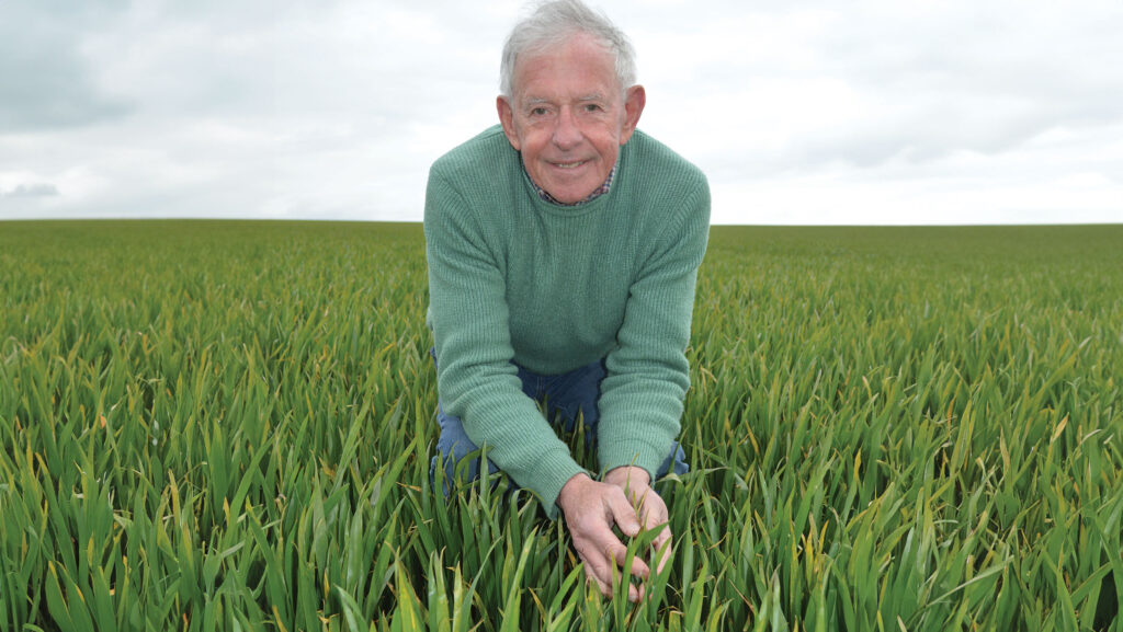 Rob Rowe in one of his crops