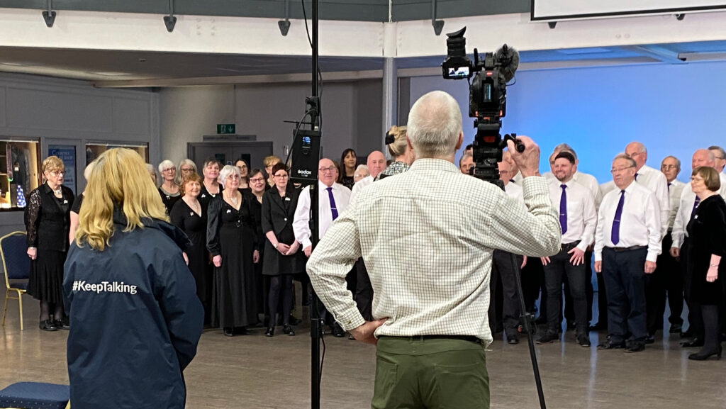 Farmers' Choir behind the scenes during the recording of its music video © RSABI