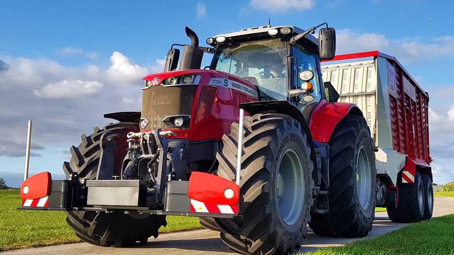 Baseline bumper on tractor