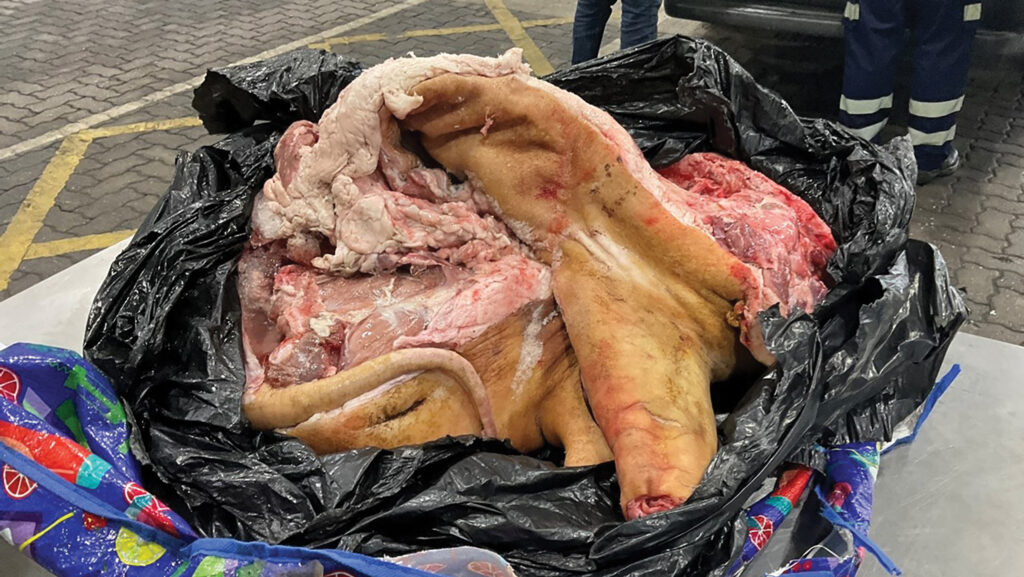 Pork seized at Dover port