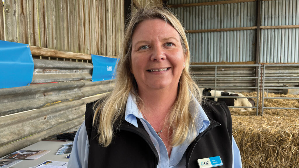 Sally Pocock standing in a shed