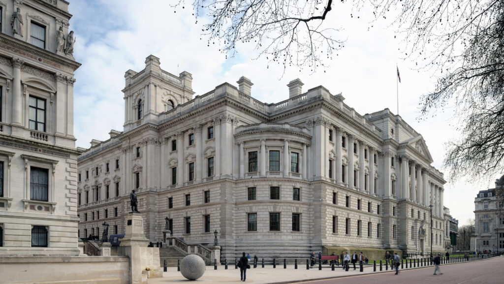 The Treasury building on Whitehall © Adobe Stock