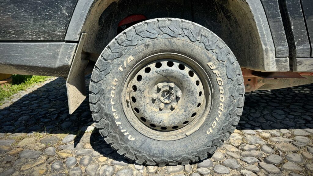 Wheel and tyre on a Ineos Grenadier Quartermaste