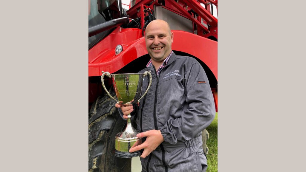 Gordon Whittingham with spraying trophy