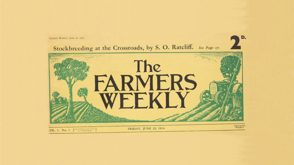 Farmers Weekly's first cover