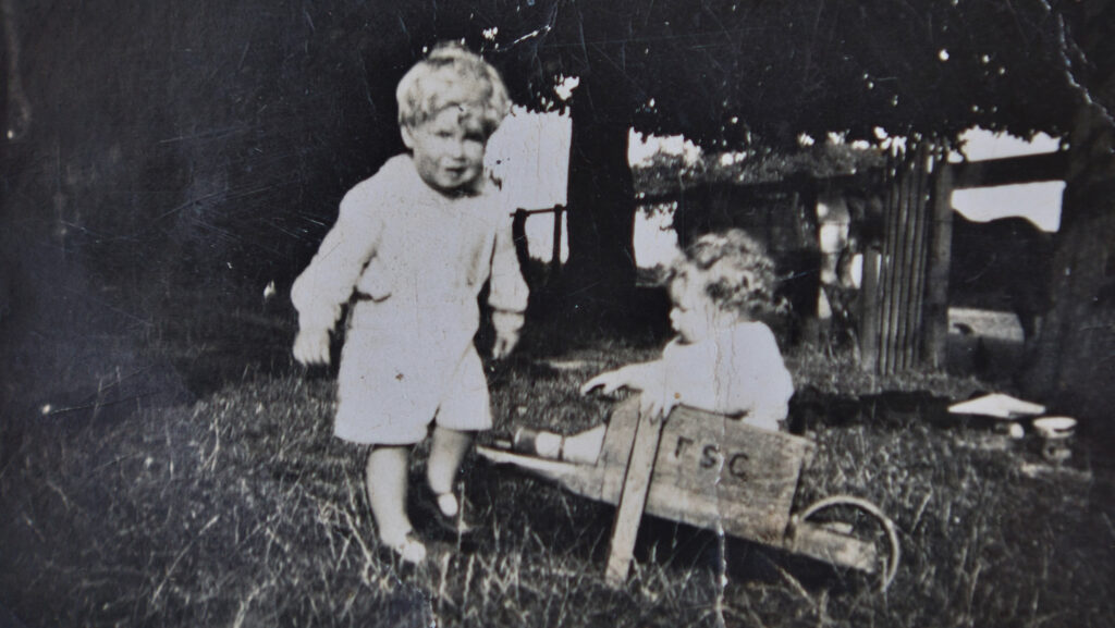 Fred with his sister Ruth - Fred is aged approx 2yrs.