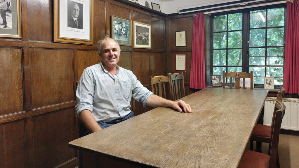 Charles Harrison in the original panelled boardroom © MAG/Shirley Macmillan