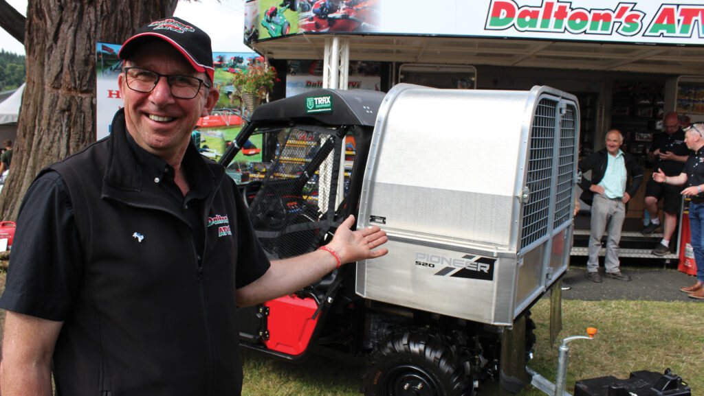 John Dalton with his tub and canopy for the Honda Pioneer 520