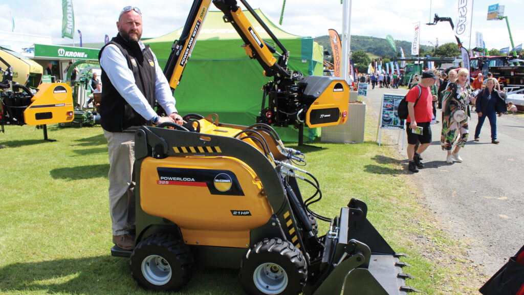 Simon Pattrick demonstrates the McConnel Powerloada 325 ultra-mini loader