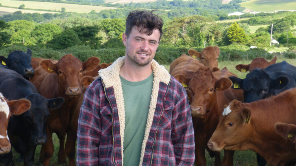 Sam Roberts with cattle